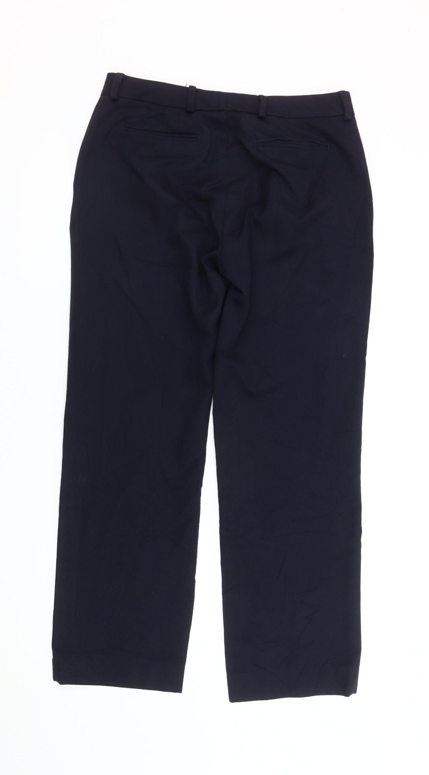 Womens UK Size 12 Brook Taverner Regular Fit Dress Pants Blue Trousers