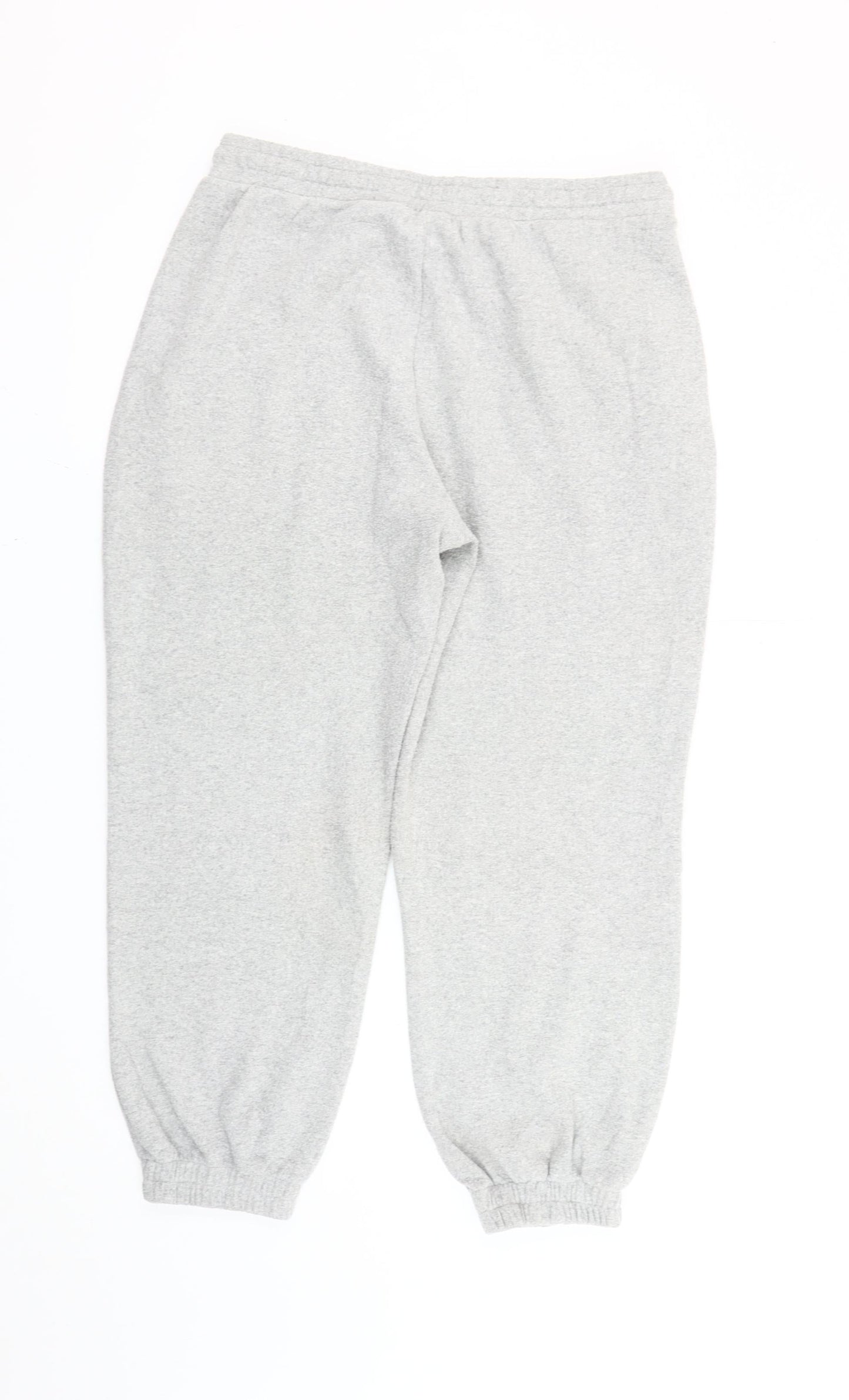 Zara Women’s Grey L Jogger Fleece Trousers Elastic Waist Pockets