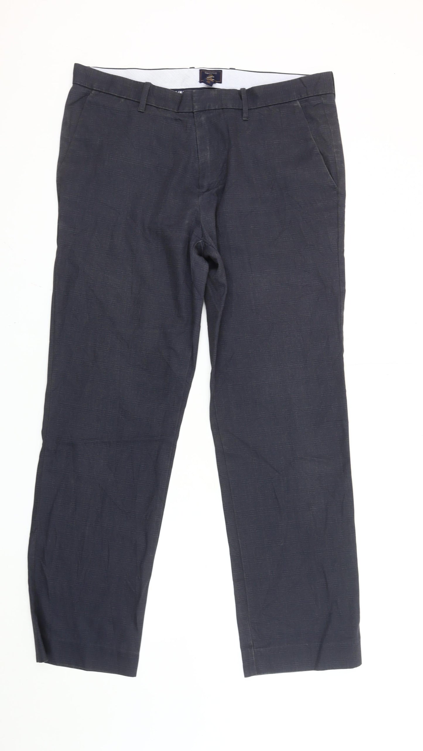 Gap Men's Blue Khakis Tailored Straight Fit Trousers 36W 32L