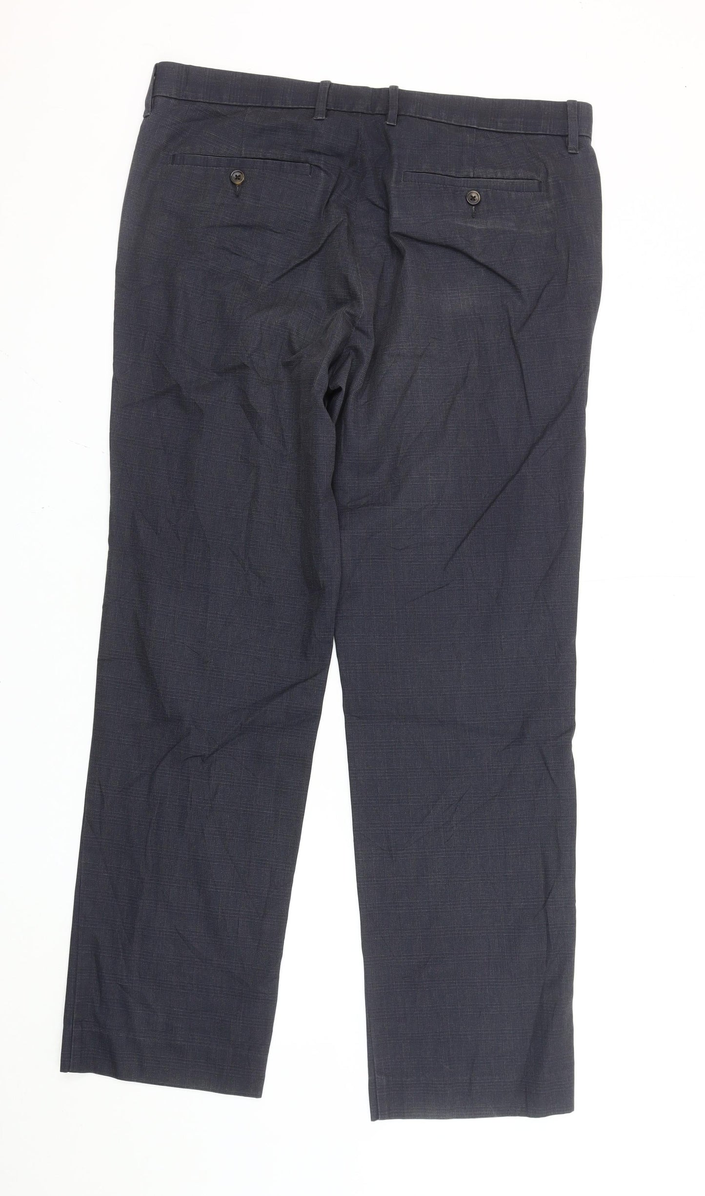 Gap Men's Blue Khakis Tailored Straight Fit Trousers 36W 32L