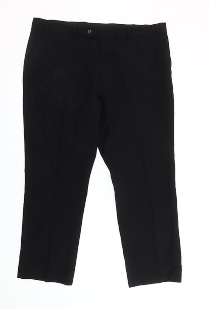 Taylor & Wright Men's Black 40S Regular Fit Dress Trousers
