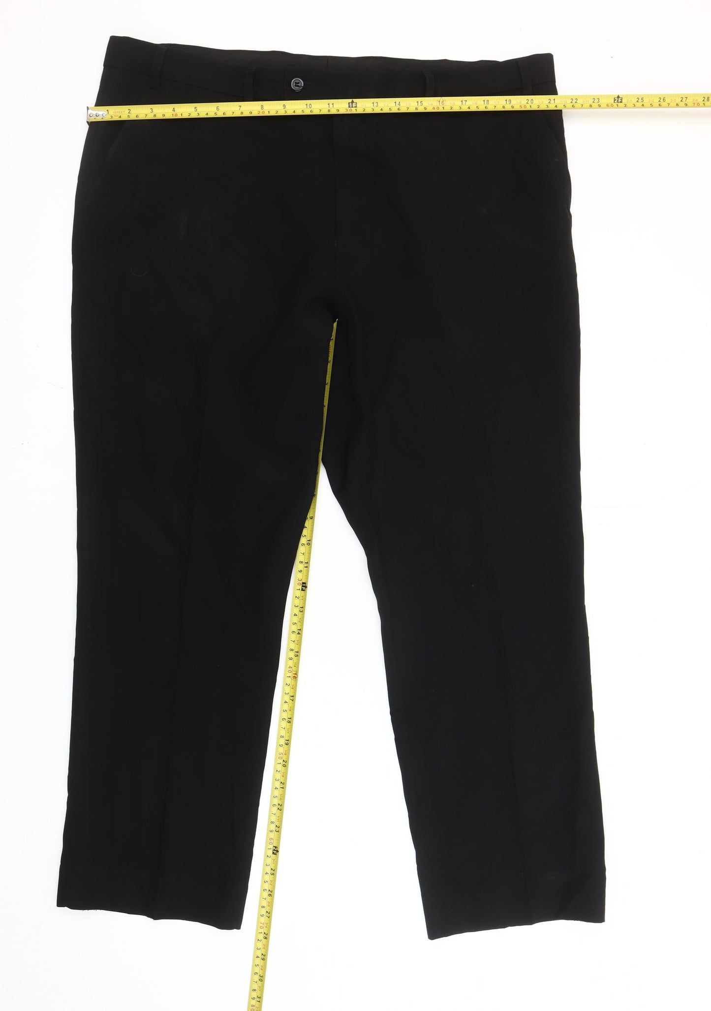 Taylor & Wright Men's Black 40S Regular Fit Dress Trousers