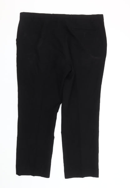 Taylor & Wright Men's Black 40S Regular Fit Dress Trousers