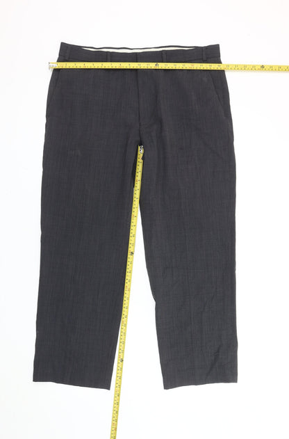 Marks and Spencer Men’s Grey 36in Waist Wool Blend Dress Pants