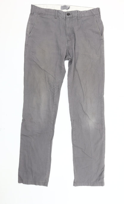Marks and Spencer Men’s Grey Chino Trousers 34W 35L Straight Leg