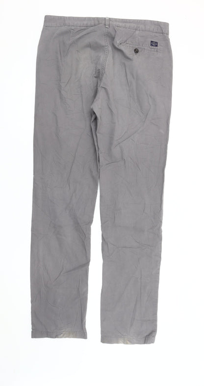 Marks and Spencer Men’s Grey Chino Trousers 34W 35L Straight Leg