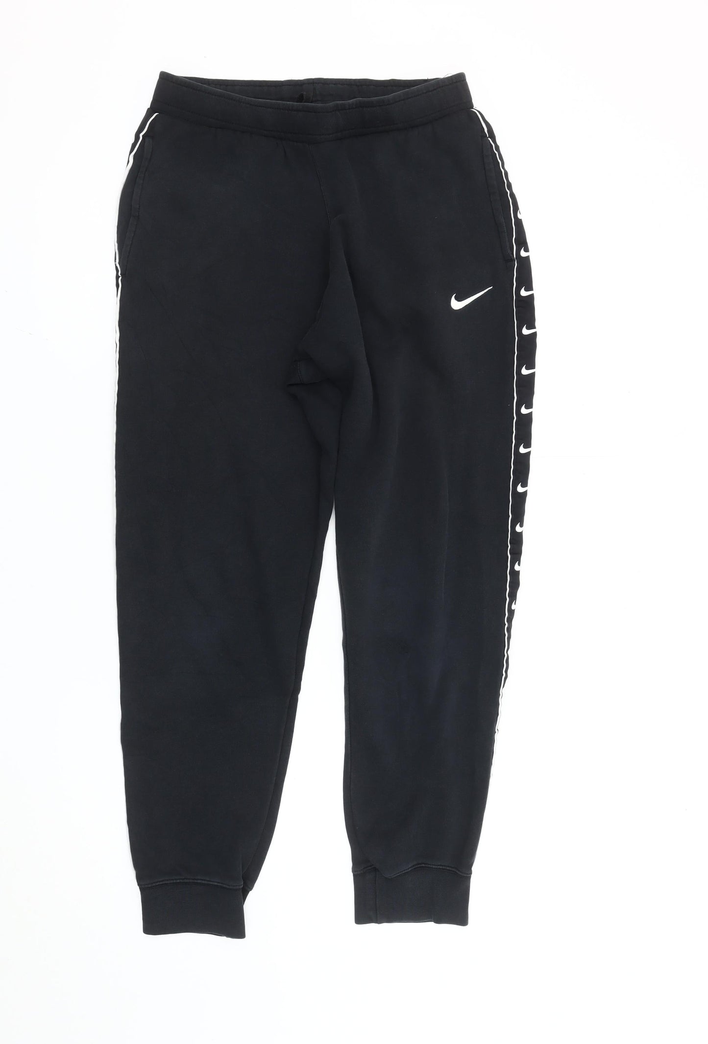 Nike Men's Black Jogger Trousers M Side Stripe Sportswear
