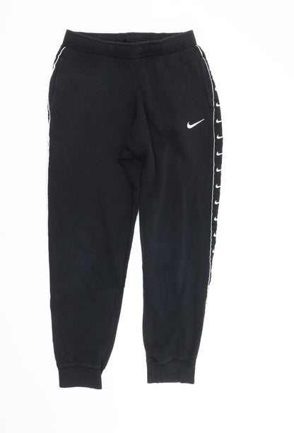 Nike Men's Black Jogger Trousers M Side Stripe Sportswear