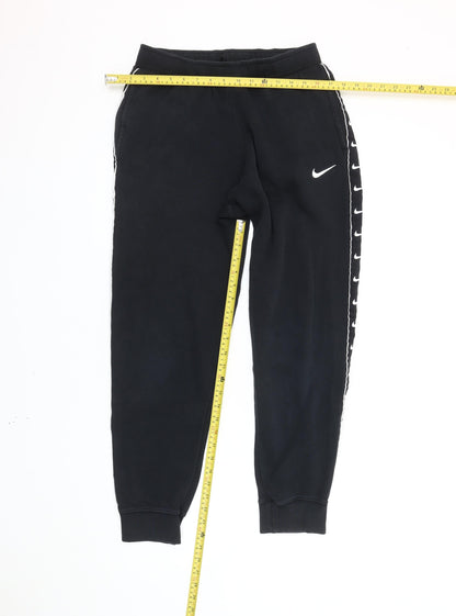 Nike Men's Black Jogger Trousers M Side Stripe Sportswear