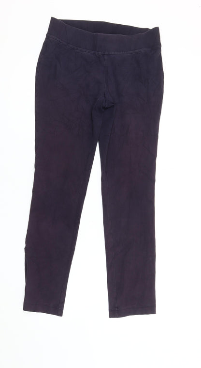 Lands' End Women’s Purple XS Jersey Cotton Stretch Leggings