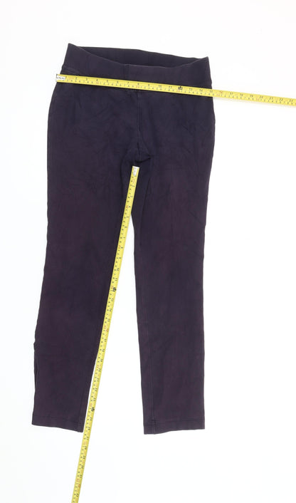 Lands' End Women’s Purple XS Jersey Cotton Stretch Leggings