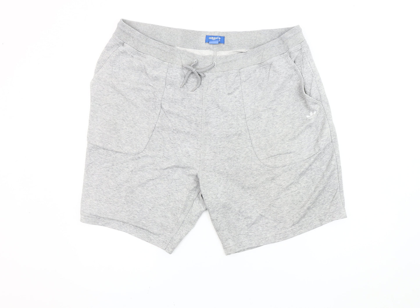 Adidas Men's Grey XL Athletic Shorts Jersey Cotton Blend