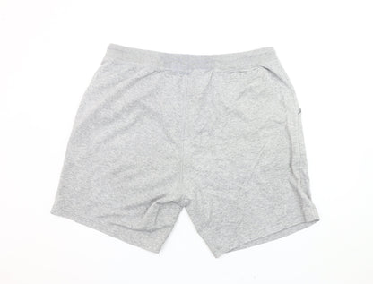 Adidas Men's Grey XL Athletic Shorts Jersey Cotton Blend
