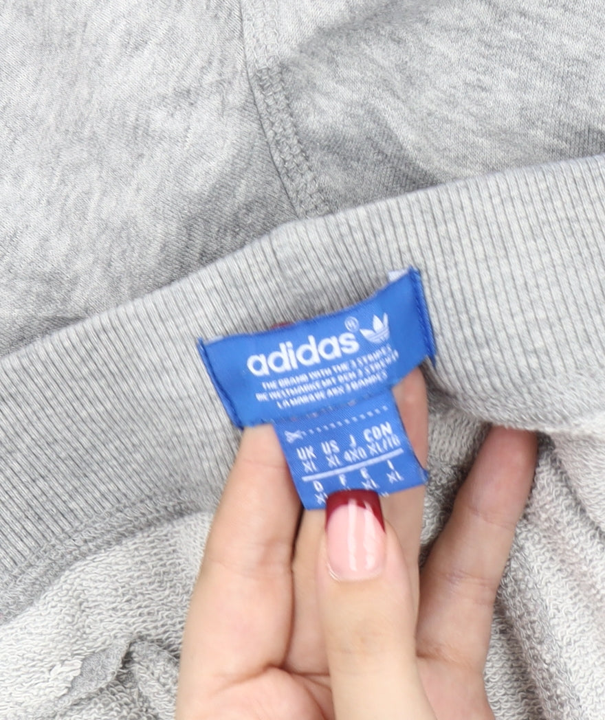 Adidas Men's Grey XL Athletic Shorts Jersey Cotton Blend