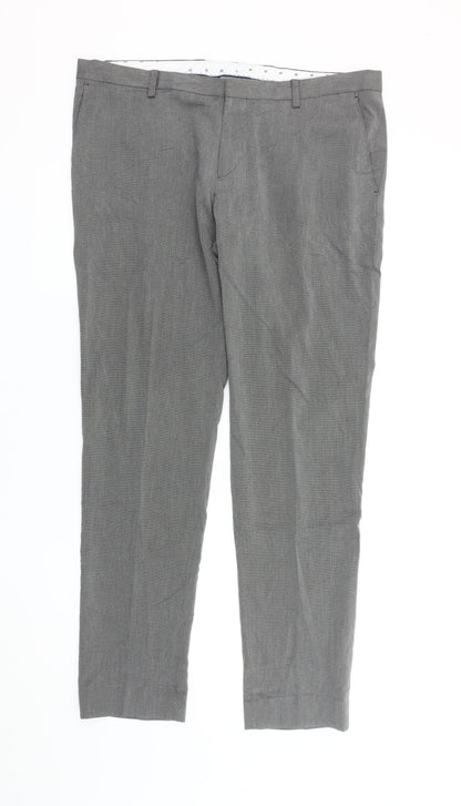 Mens UK Size 36 Zara Man Slim Fit Business Formal Grey Trousers