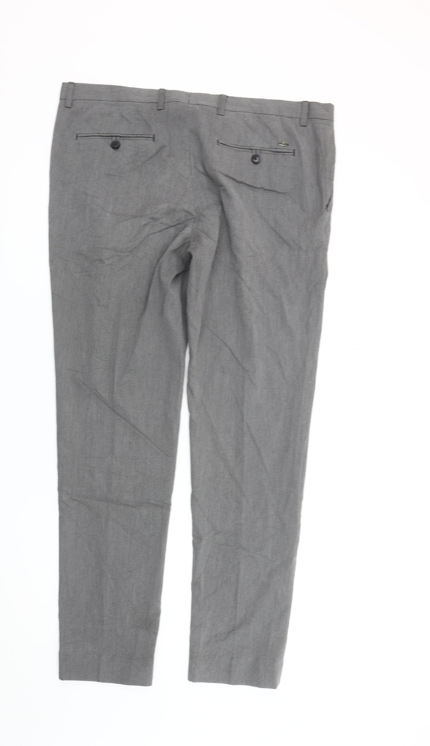 Mens UK Size 36 Zara Man Slim Fit Business Formal Grey Trousers