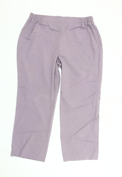 Womens UK Size 14 Artigiano Regular Fit Casual Business Purple Trousers