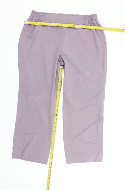 Womens UK Size 14 Artigiano Regular Fit Casual Business Purple Trousers