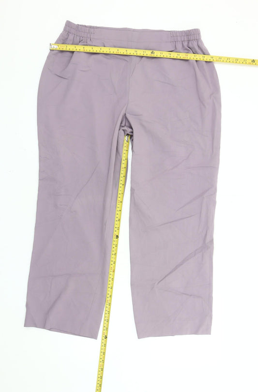 Womens UK Size 14 Artigiano Regular Fit Casual Business Purple Trousers