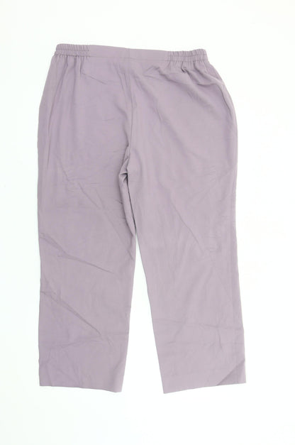 Womens UK Size 14 Artigiano Regular Fit Casual Business Purple Trousers