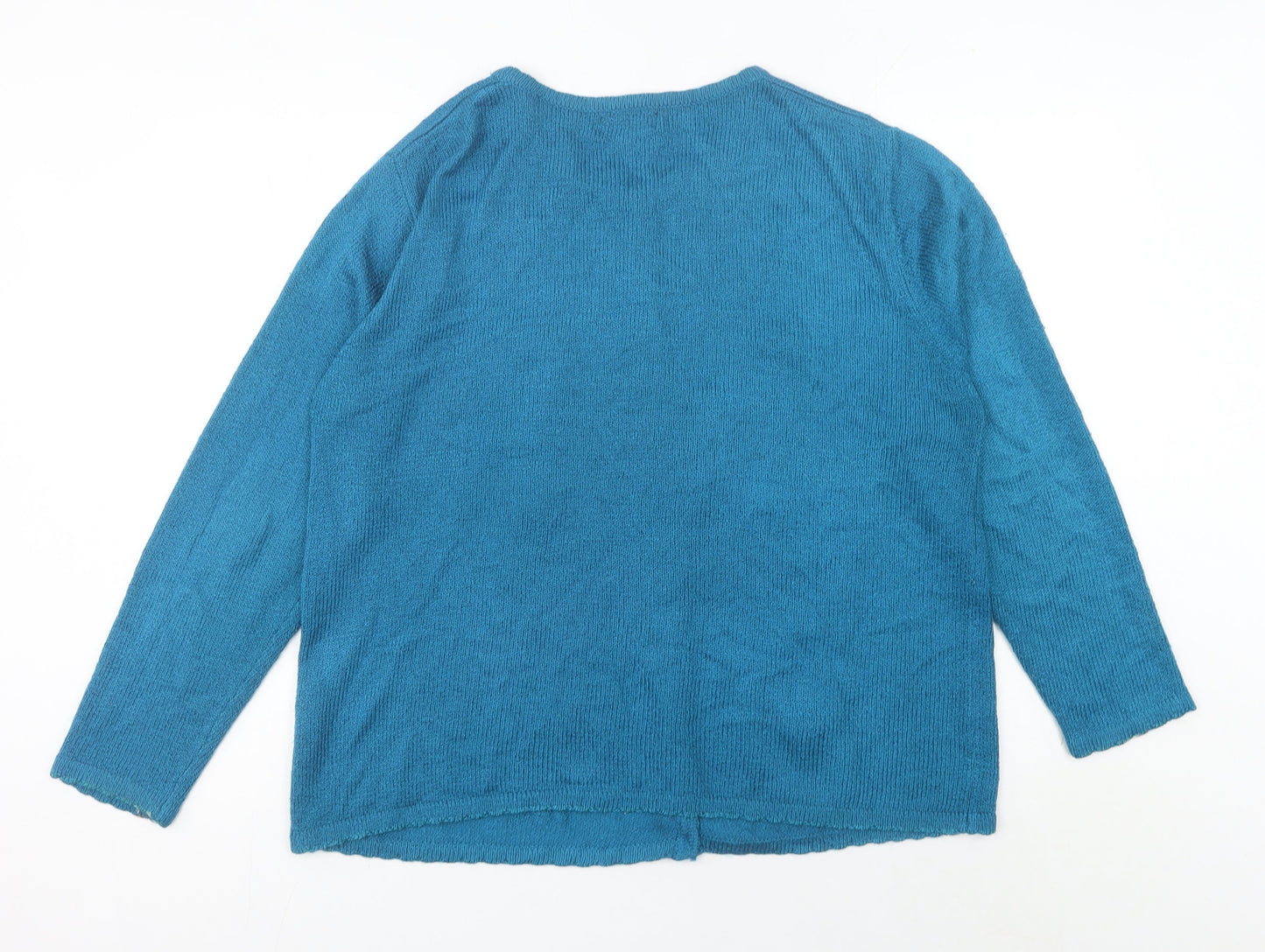 Womens UK Size M Casamia Blue Cardigan Jumper