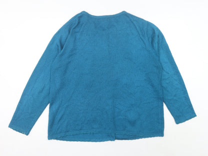 Womens UK Size M Casamia Blue Cardigan Jumper