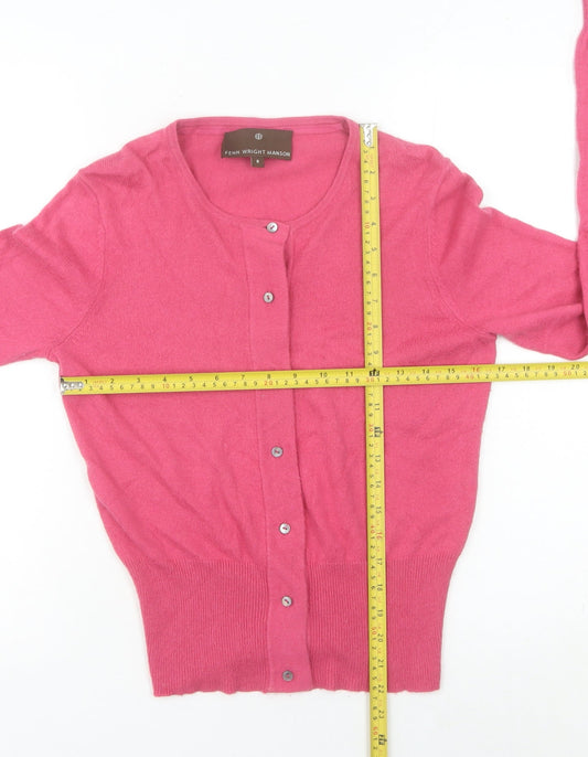 Fenn Wright Manson Women's Pink Size 8 Crew Neck Cardigan