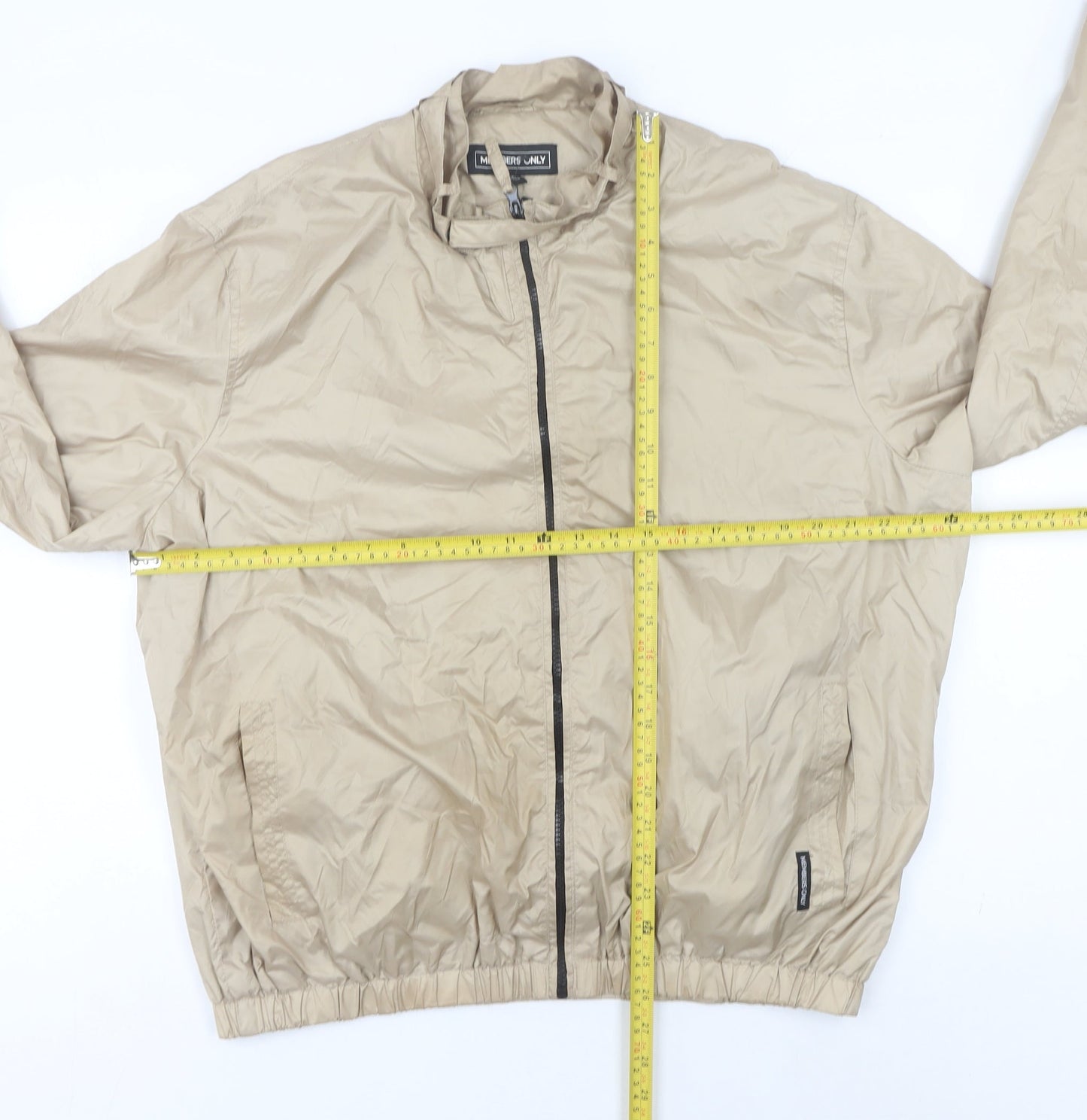Mens UK Size 2XL Members Only Beige Windbreaker Coat