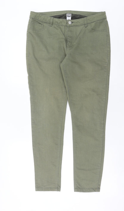 Clothing & Co Women's Green Skinny Jeans Size 14 Slim Fit Stretch