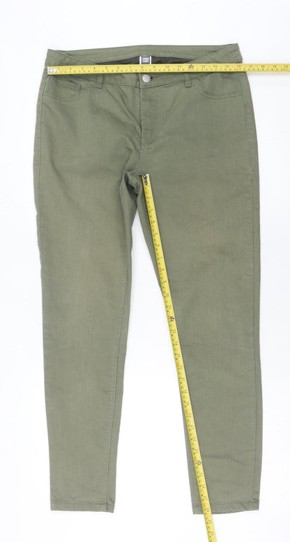 Clothing & Co Women's Green Skinny Jeans Size 14 Slim Fit Stretch