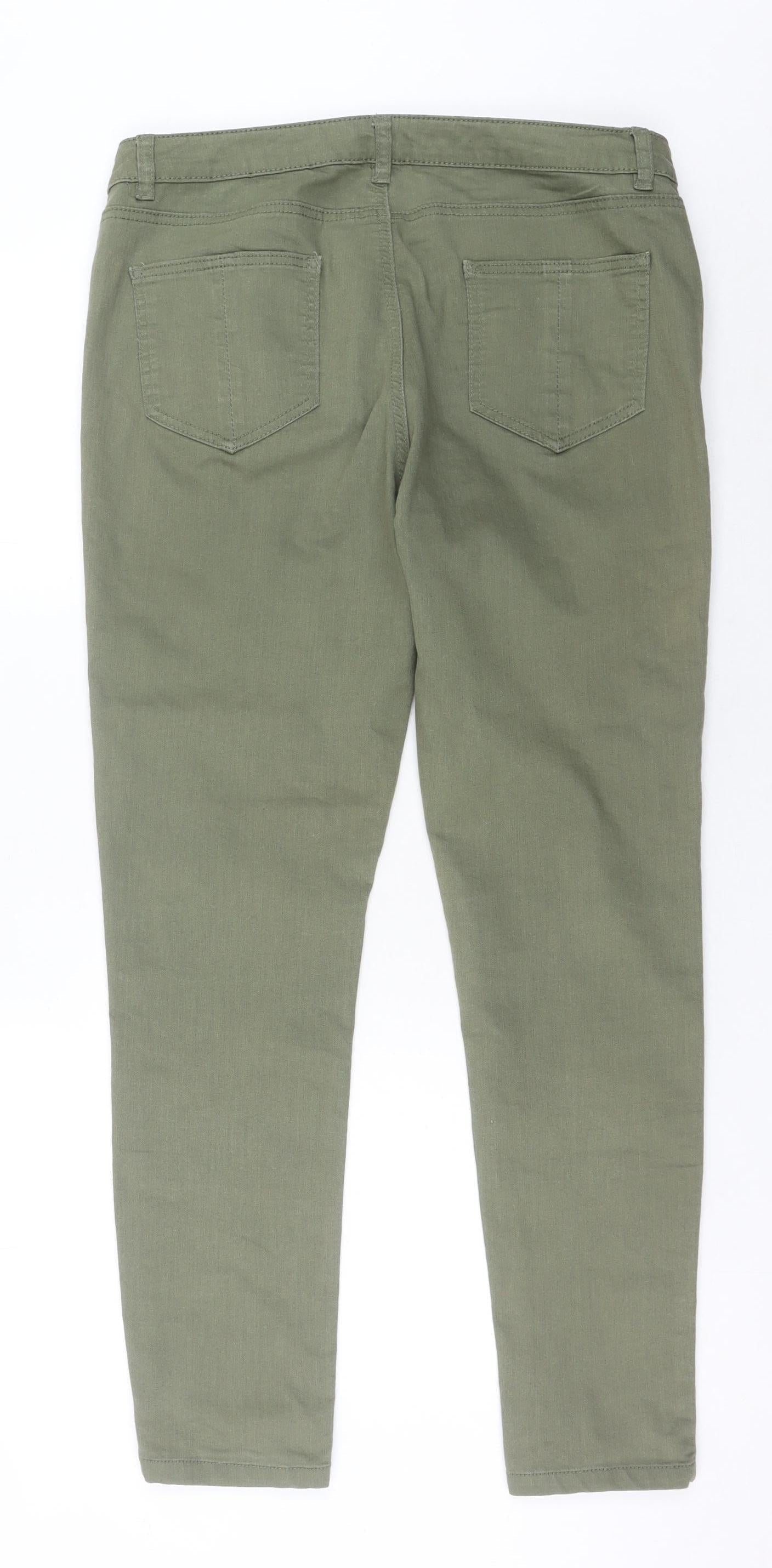 Clothing & Co Women's Green Skinny Jeans Size 14 Slim Fit Stretch