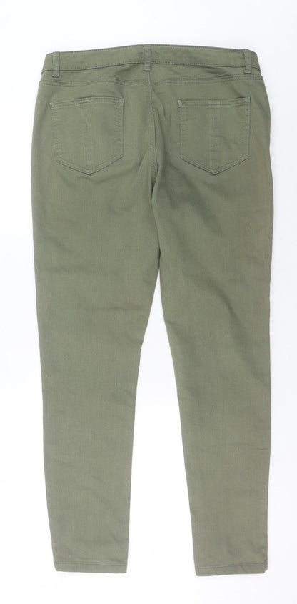 Clothing & Co Women's Green Skinny Jeans Size 14 Slim Fit Stretch