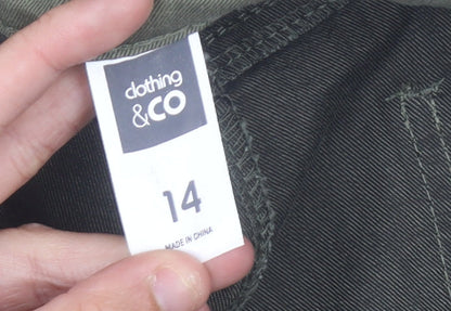 Clothing & Co Women's Green Skinny Jeans Size 14 Slim Fit Stretch