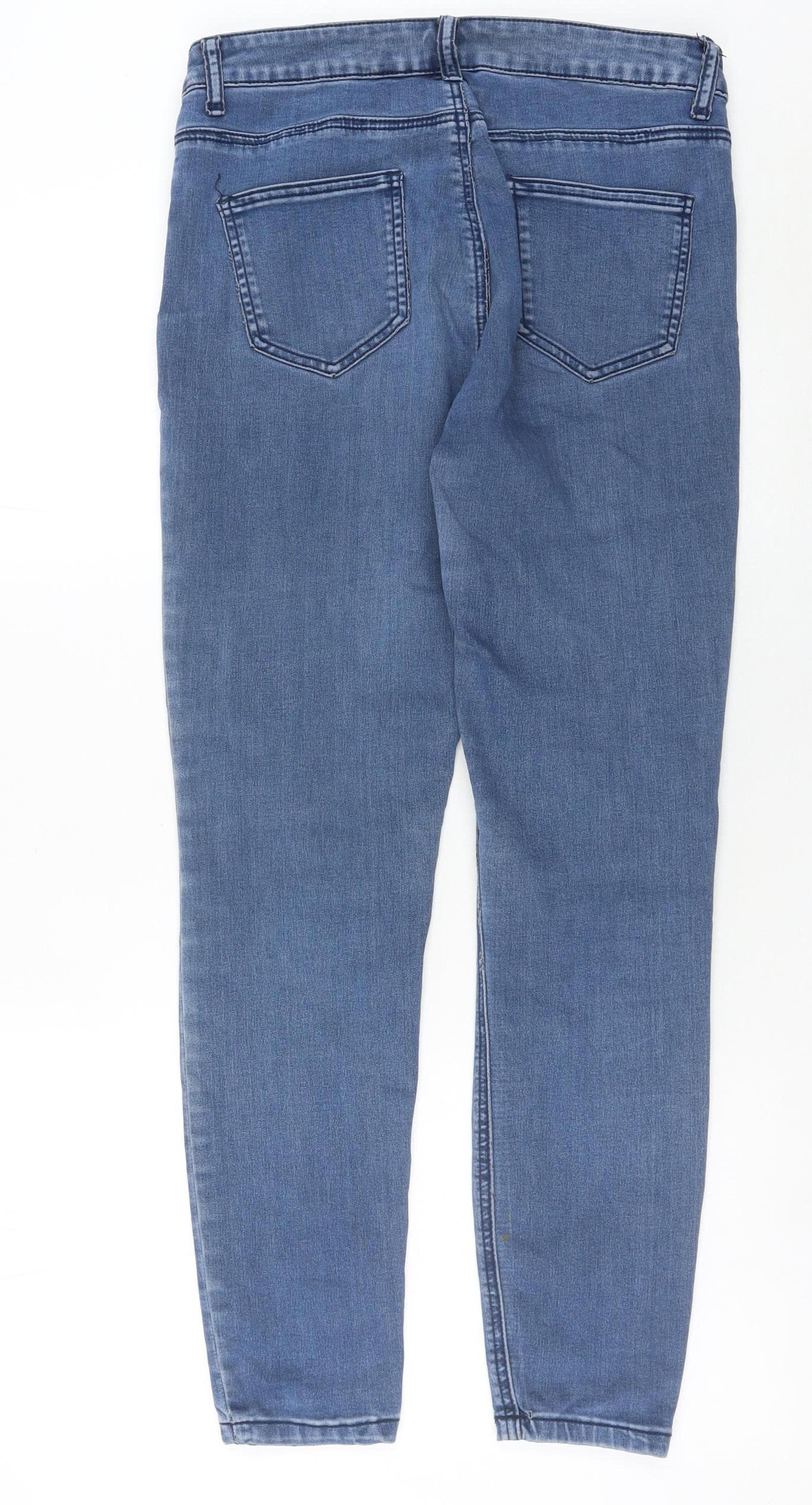 Golddigga Women’s Blue Skinny Jeans Size 12 High Rise Stretch Denim