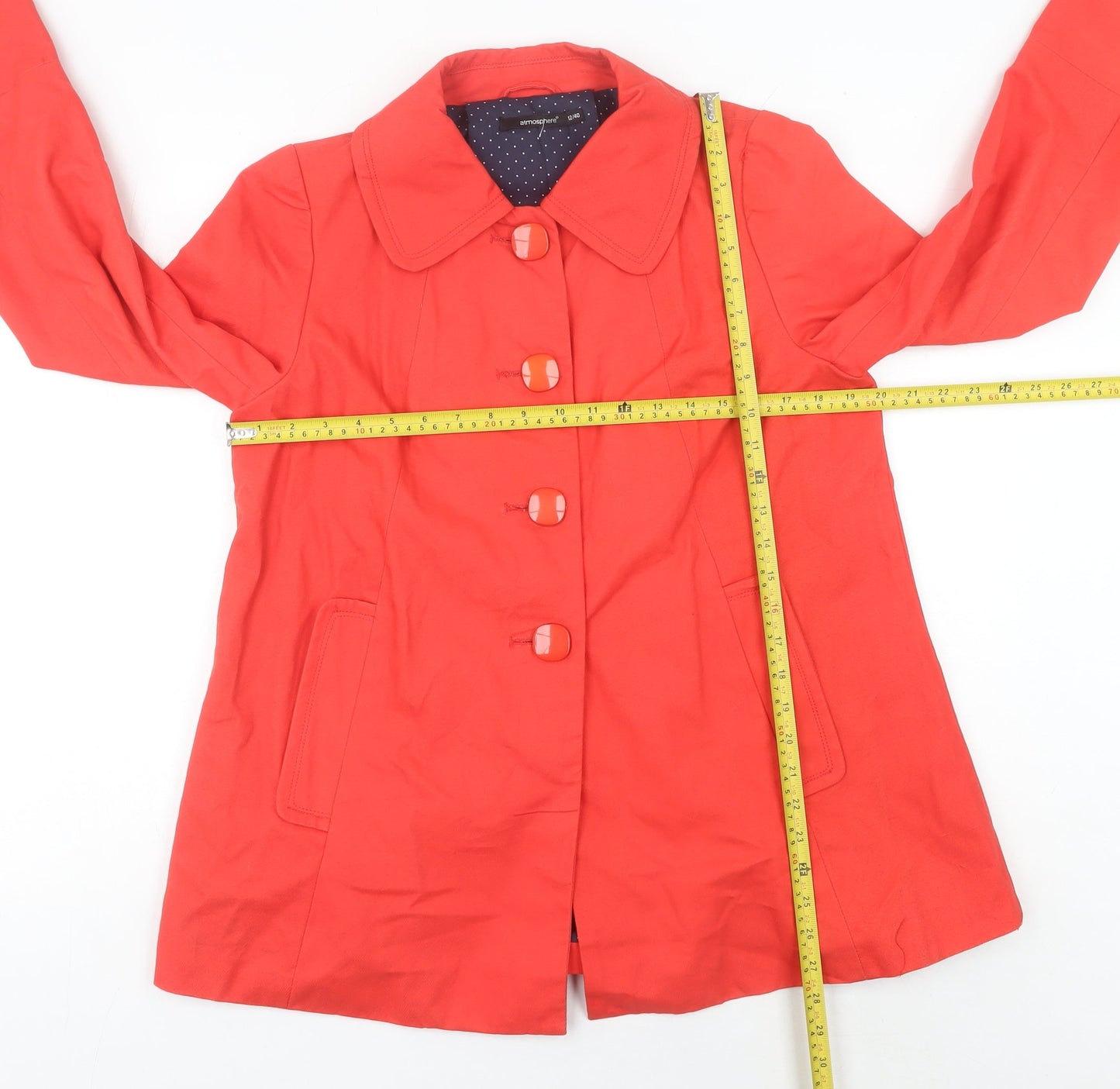 Womens UK Size 12 Atmosphere Red Trench Coat