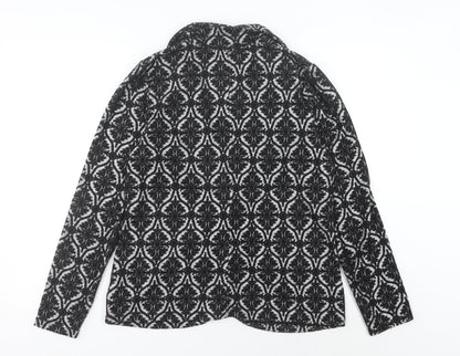 George Women’s Black Jacquard Stretch Blazer UK 16 Regular Fit