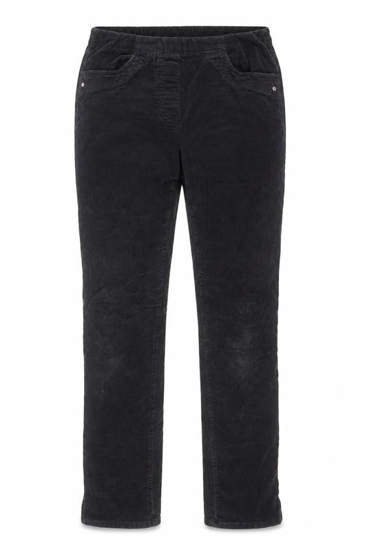 Womens UK Size S Signature Regular Fit Casual Black Trousers