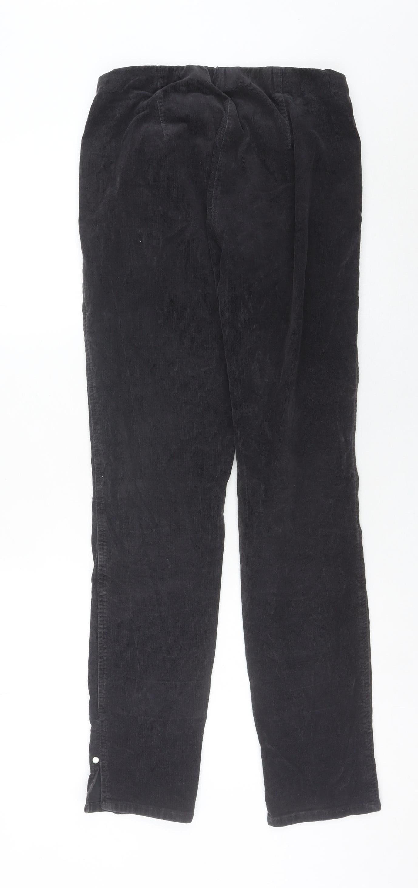 Womens UK Size S Signature Regular Fit Casual Black Trousers