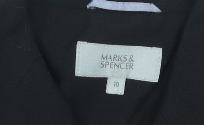 Marks and Spencer Women's Black Size 10 Regular Fit Blazer Jacket