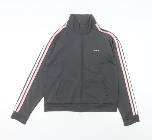 Fila Women’s Black Full Zip Raglan Sleeve Sweatshirt L