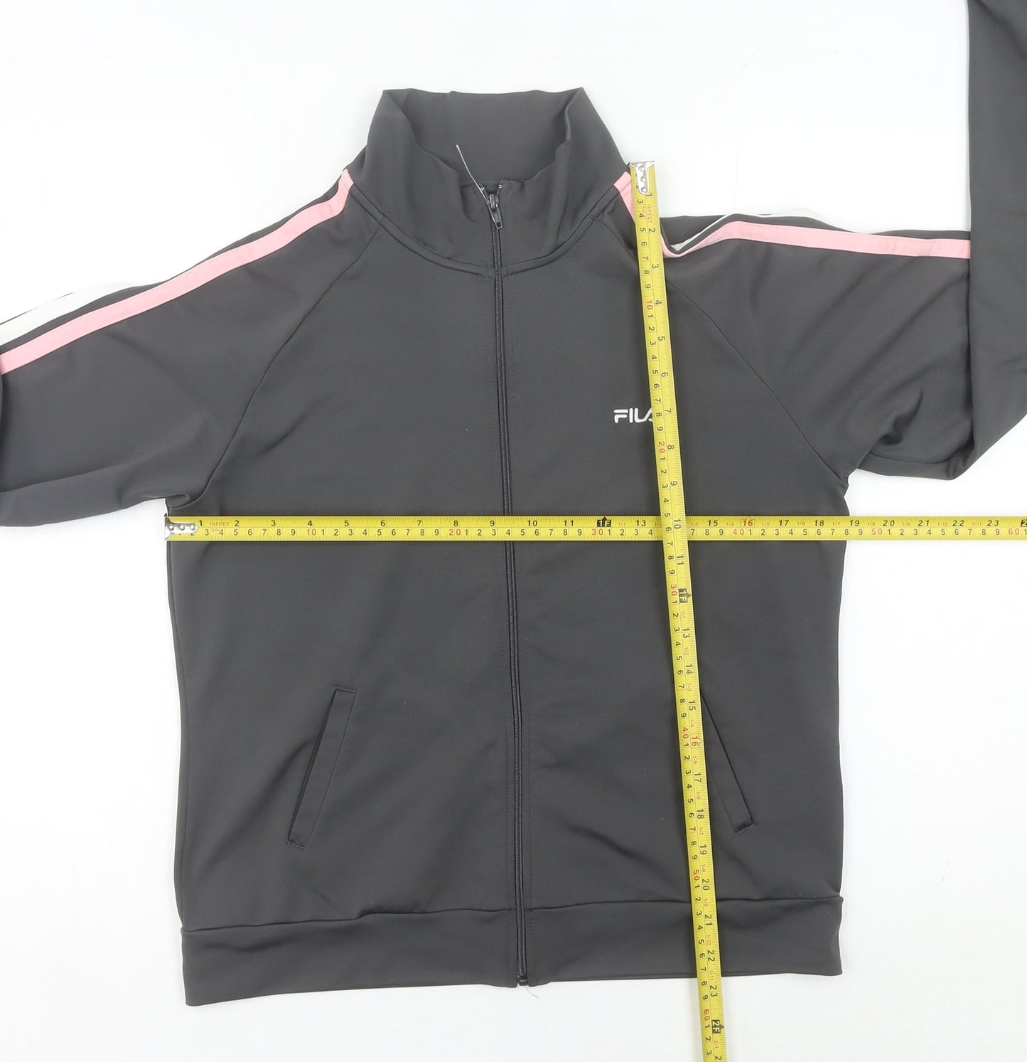 Fila Women’s Black Full Zip Raglan Sleeve Sweatshirt L