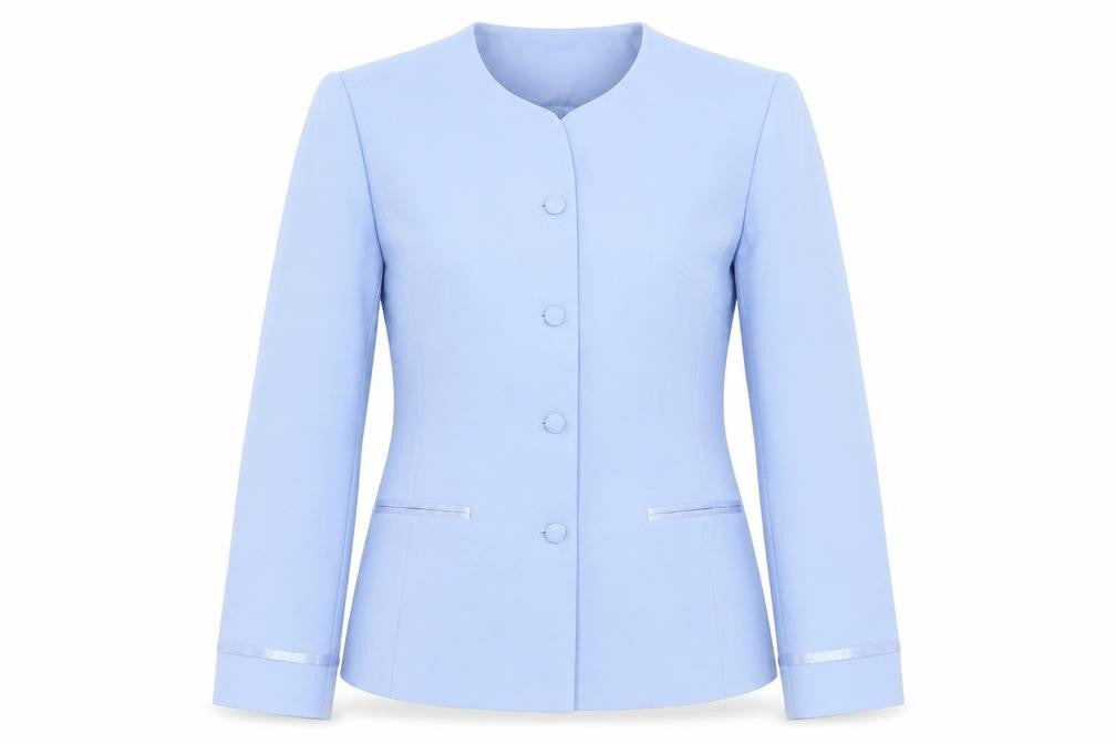 Womens UK Size 10 AMARANTO Regular Blue Suit Jacket