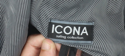 ICONA Women’s Blue 16 Regular Woven Lined Notch Blazer