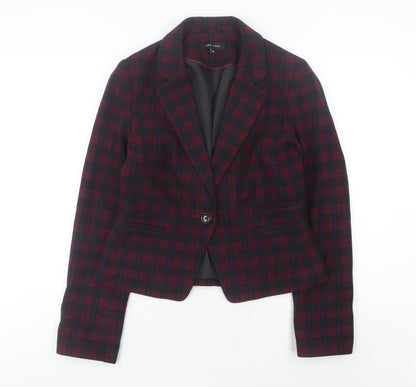 New Look Women's Multicoloured Check Blazer Size 10 Single-Breasted