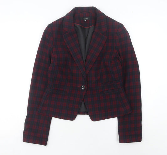 New Look Women's Multicoloured Check Blazer Size 10 Single-Breasted