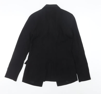 Warehouse Women's Black Slim Fit Shawl Lapel Blazer Jacket UK S