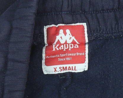 Kappa Men’s Blue XS Jogger Trousers Fleece Elastic Waist Logo Autumn/Winter