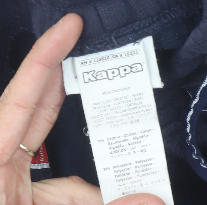 Kappa Men’s Blue XS Jogger Trousers Fleece Elastic Waist Logo Autumn/Winter