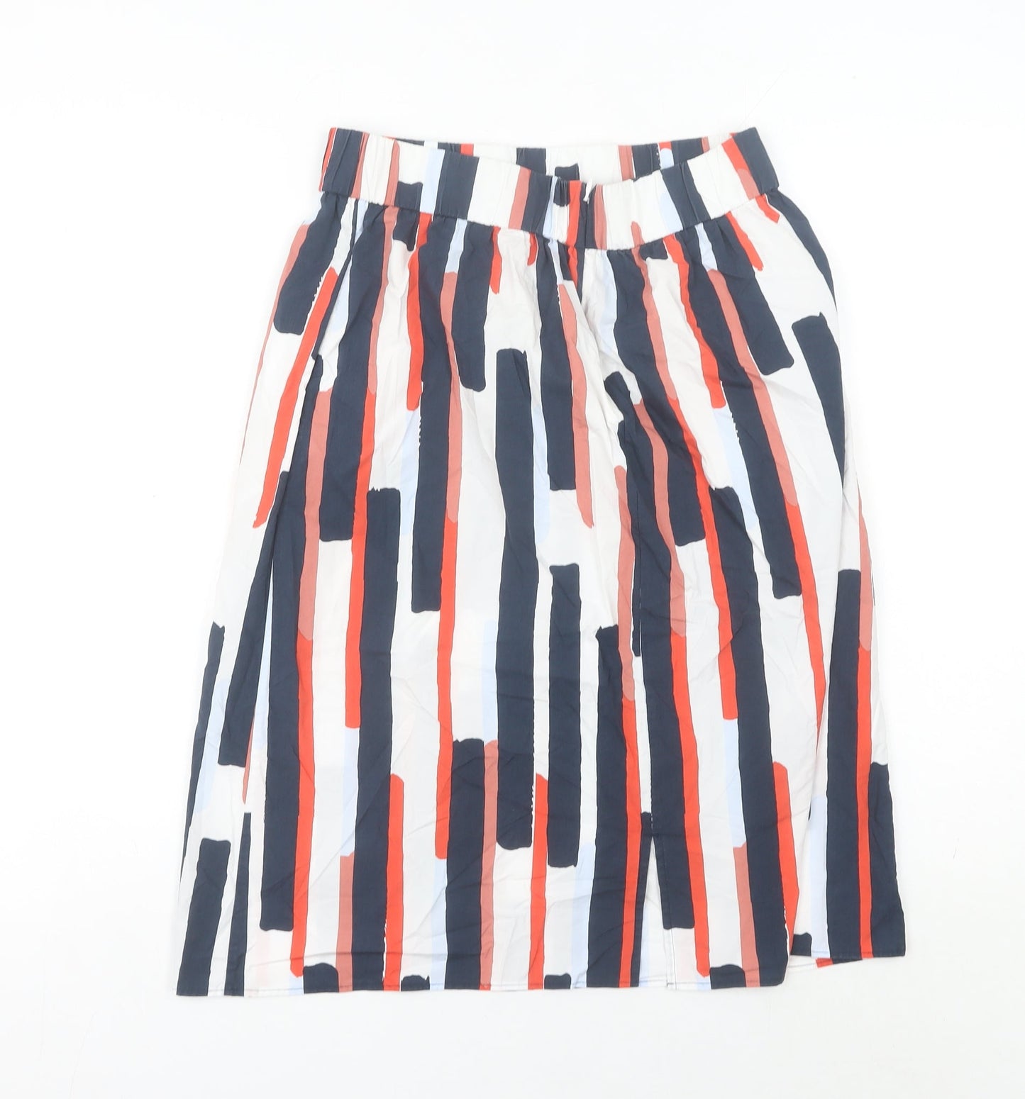 COS Women’s Multicoloured Geometric Cotton Knee Length Pencil Skirt UK 8