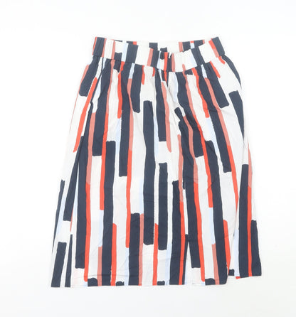 COS Women’s Multicoloured Geometric Cotton Knee Length Pencil Skirt UK 8